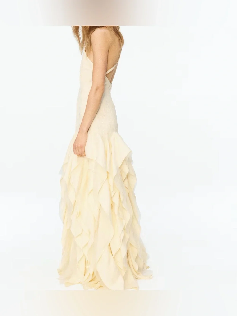 H&M STUDIO RUFFLE EMBROIDERED DRESS - Picture 4 of 5